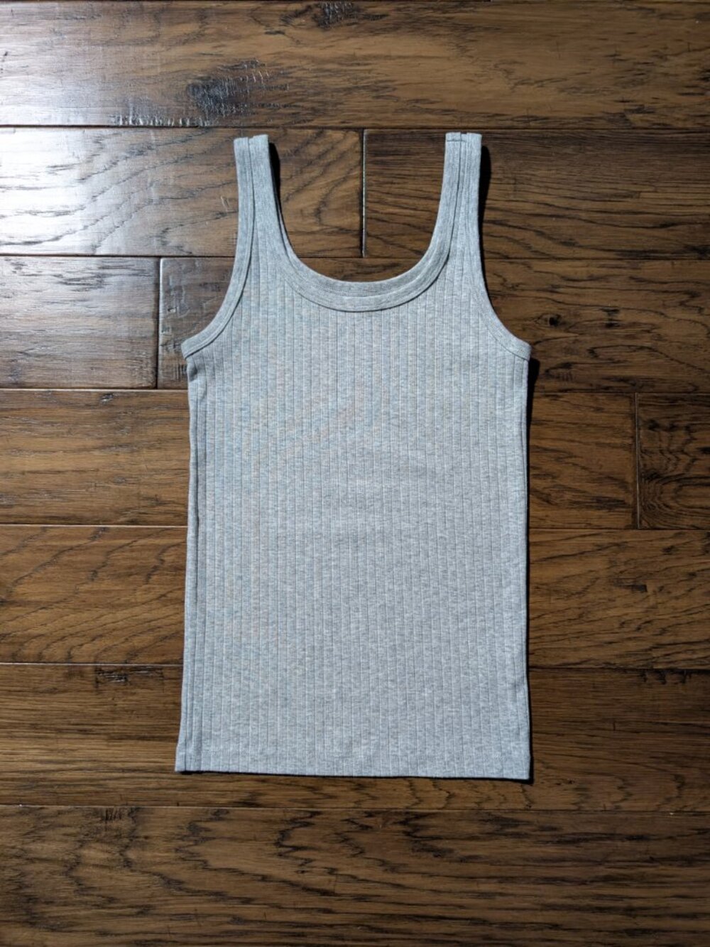aerie scoop neck ribbed tank top grey size XS